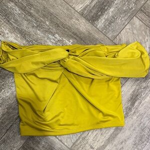 Elegant Yellow Off-Shoulder Top